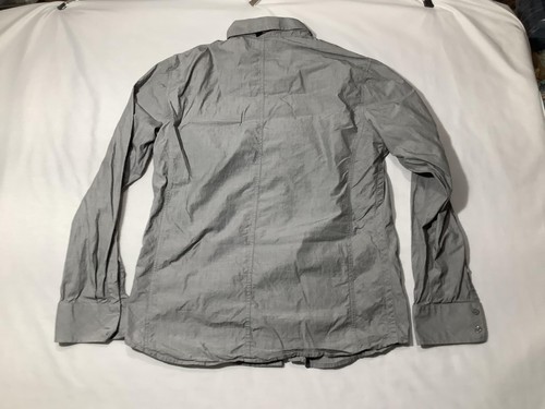 Schnalle schwarz Hemd Herren Large grau Tailored Fit Knopfleiste Langarm Baumwolle - Bild 8 von 9