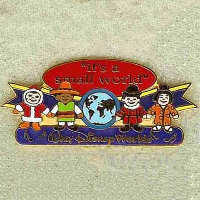 It's a Small World 4 Children Banner Wslt Disney World 2000 Pin