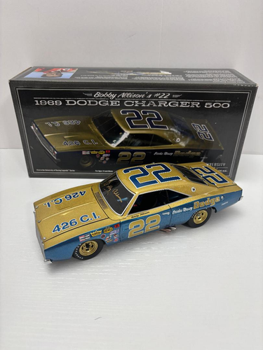 SIGNIERT BOBBY ALLISON #22 1969 DODGE CHARGER 500 HANDSIGNIERT 1/24 AUTO - Bild 2 von 4