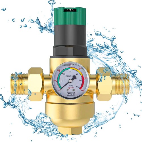 Riduttore di Pressione Acqua 3/4 Regolatore Di Pressione Acqua Con Manometro - Foto 1 di 12