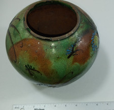 Vintage Japenese Pottery Raku Art Pottery Decorative Pottery E14x