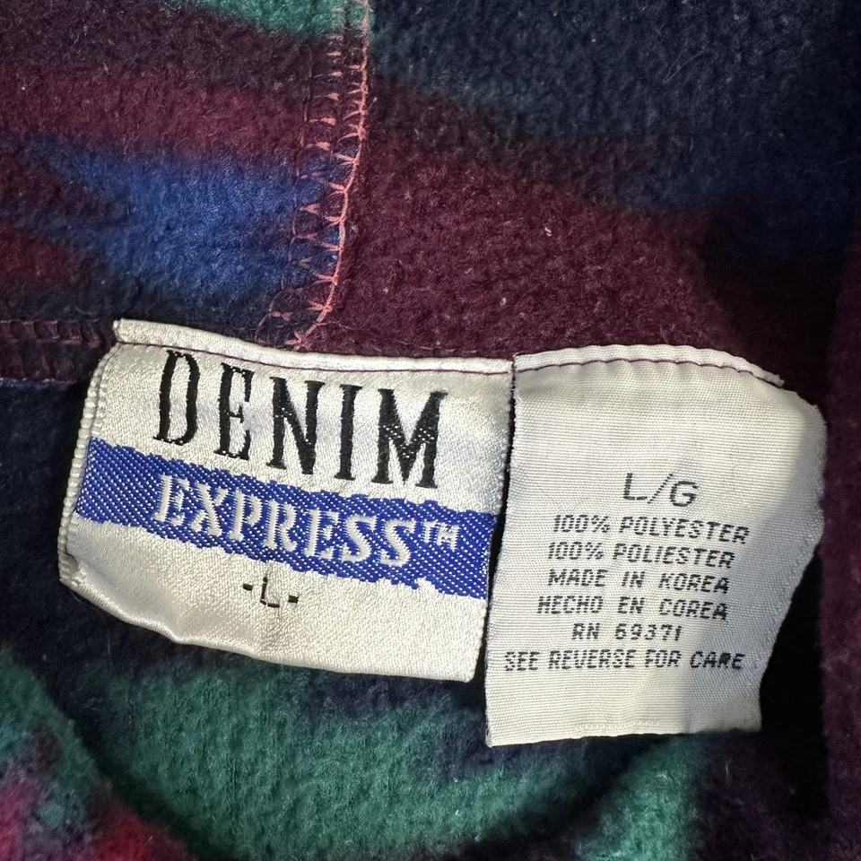 Pullover con Capucha Denim Express Para Hombre Grande Vellón Azteca Patrón Suroeste Foto 4 de 4