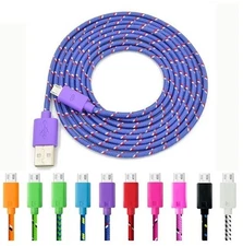 Micro USB Cables 3FT Nylon Woven Android Fast Charger Cable 2-pack 