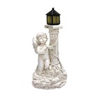 Solar Powered Garden Ornaments Lights Outdoor Statue Home Decor Yard