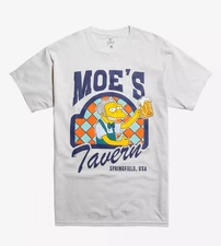 The Simpsons Green Moe’s Tavern Stained Glass Shirt Extra Small Brand New