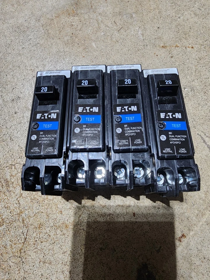 4x Eaton BRP120DF 120 20A 1-Pole Circuit Breakers NEW IN BOX - Image 3 of 4
