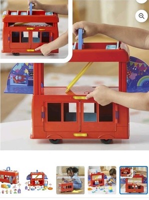 NEW Peppa Pig 2-in-1 Party Bus Playset with 3 Figures Preschool Toy Free Shippin