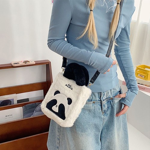 Fluff Shoulder Bag Cartoon Handbags Fashion Small Square Bag Girl - Picture 5 of 9