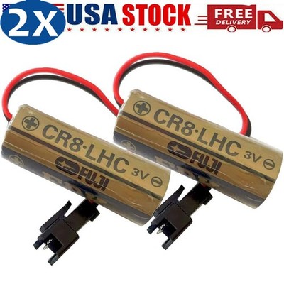   2X FUJI CR8.LHC 3V Battery FDK CR8-LHC For Fanuc battery A98L-0031-0012