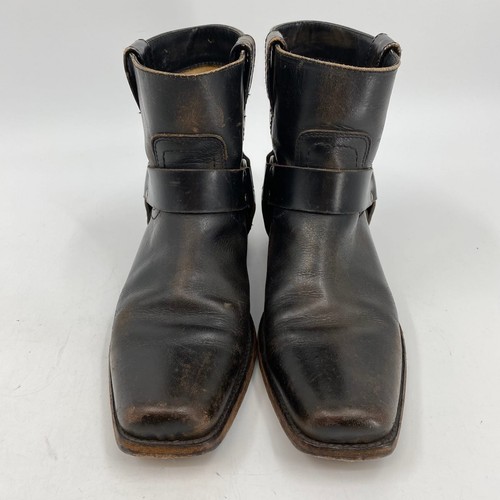 Frye Brown 77439 Leather Harness Ankle Boots | Size 8.5 - Picture 9 of 11