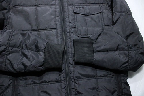 SCHOTT MA7 Padded Jacket Mens Large Black Military Hooded Army Vintage Zip Up - Picture 5 of 17