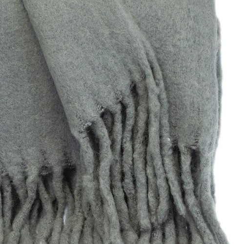 Super Soft Gray Soft Solid Color Handloomed Throw Blanket - Picture 10 of 10