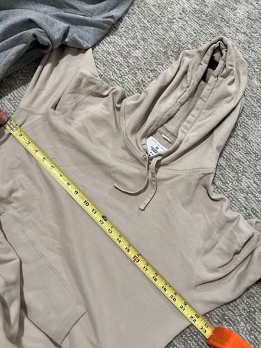 2 X Reigning Champ Hoodie Mens M Pullover Drawstring Casual Terry, Beige Gray - Picture 4 of 5