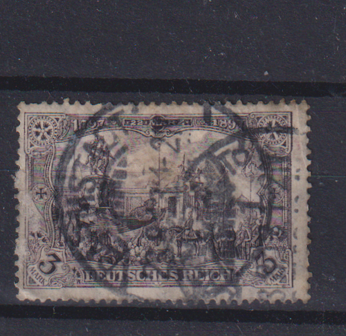 GERMANY , 1902, SG95B TYPE 14 3m DARK VIOLET-BLACK, USED CV £24+