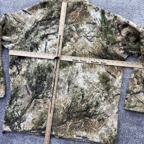 Cabelas Jacket Mens XL Zonz Western Camo Full Zip Fleece Sweater Hunting Fishing - Picture 11 of 13