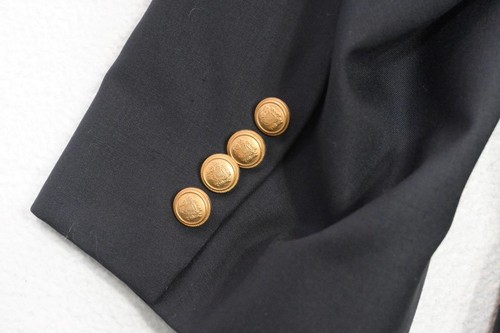 Jos A Bank Blazer 100% Wool Gold Button Dark Blue/Navy Sports Jacket Mens 54 R - Picture 6 of 12