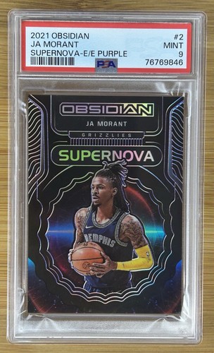 CASE HIT 🔥 2021-22 Panini Obsidian Ja Morant Supernova Purple E/E #/75 PSA 9 - Picture 1 of 2