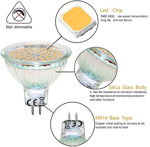 MR16 3W 5W 7W LED Bulb12V Spotlight SMD Downlight wall GU5.3 Cold Warm White - Picture 6 of 9