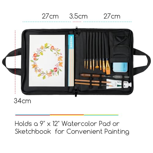 Art Portfolio Sketch Bag: Portable Artist Sketch Portfolio Case for 9" x 12" - Picture 3 of 7