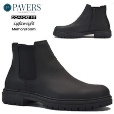 MENS MEMORY FOAM CHELSEA DEALER WALKING WORK ANKLE CASUAL SMART SHOES BOOTS SIZE