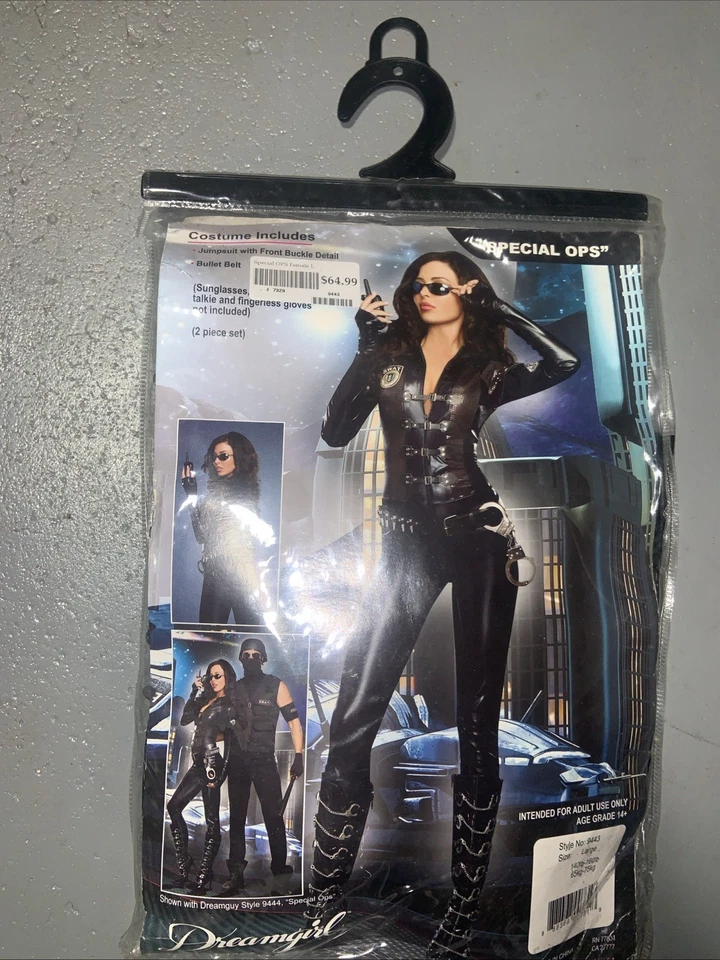 Sexy Mono Negro Disfraz Oficial de Operaciones Especiales Adulto Mujer 🔥🔥 L Foto 3 de 4