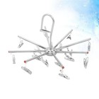  Stainless Steel Towel Rack Drying Hanger with Clips Foldable Laundry Cloth