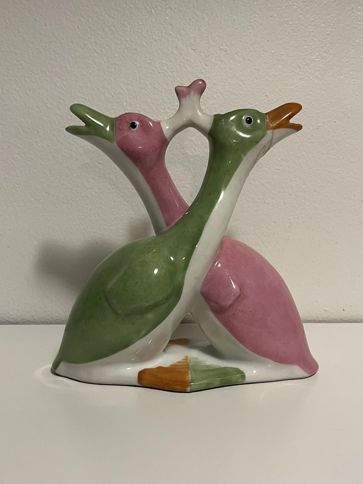 Antique Pink Green Duck Cruet & Édouard Marcel Sandoz & Théodore Haviland & 1917