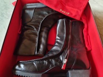 Bally Echtleder Boots Stiefel 37 1/2 schwarz Brandneu