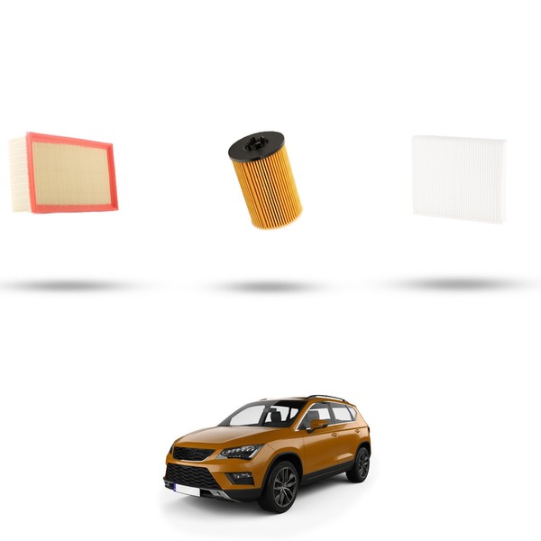 Hoffcar Wartungsset - 3 Filter Kompatibel Mit Seat Ateca (Kh) 2.0 TDI 105 Kw D-image