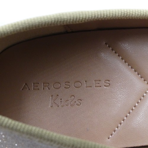 Aerosoles Milena Shoes Kids Size 1 Gold Metallic Glitter Block Heel Ballet Dress - Picture 9 of 15