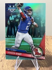 JAXSON DART (2) BOWMAN UNIVERSITY CHROME AQUA REFRACTOR 129/299 & Base RC Lot