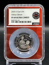 2025 S Clad 25 Cents 25C Althea Gibson,  NGC PF69 Ultra Cameo (EDC Version)