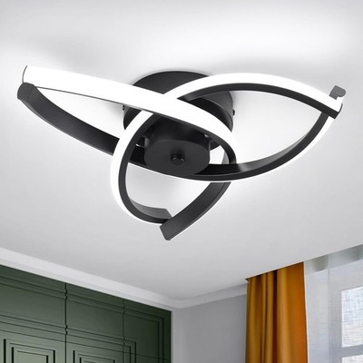 Vloitgol Moderne LED Deckenleuchte, 30W Schwarz Moderne Deckenleuchten Leuchte LED