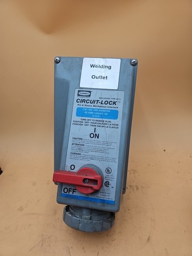 HUBBELL HBL460MI9W Pin&Sleeve Mechanical Interlock 60A  240VAC HBLDS60100RS - Picture 1 of 8