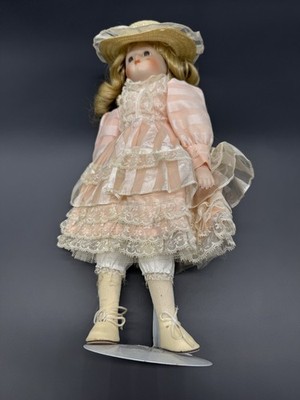 Vintage ORIGINAL Original Porzellan Puppe Heritage Mint Collection Aufsteller 41cm