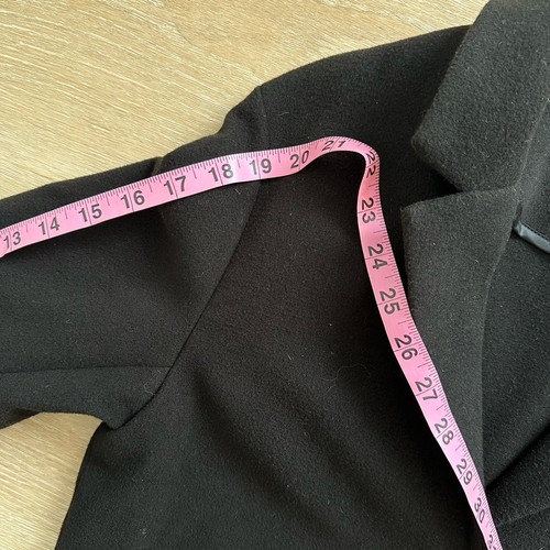 H&M H M Womens Black Dress Jacket Sz 2 Long Dressy Coat Trench - Picture 6 of 11