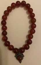 Natural red agate or Buddha stone bracelet