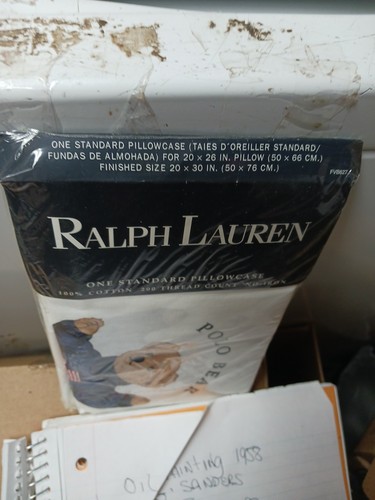 Ralph Lauren Polo Teddybär Kissenhülle weiß blau Pullover 100% Baumwolle 200... - Bild 6 von 6