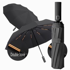 12 Bone Fully Automatic Umbrella Thick Durable Windproof UV Protection Folding
