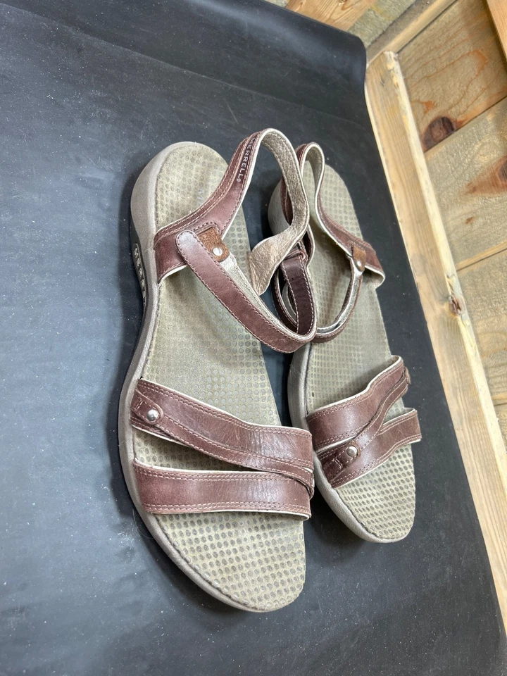 Sandalias Merrell Dahlia Coffee Bean para mujer talla 10 correas ajustables de cuero Foto 2 de 4