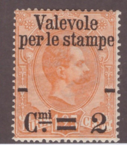 Italy Scott# 62 2c on 1.25L watermark 140 MH Scott=$50