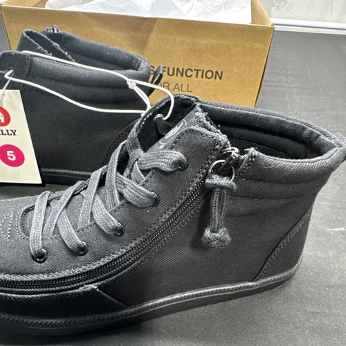 Billy Kids Classic Lace High Tops  Black To The Floor Sz 5 - Picture 5 of 8