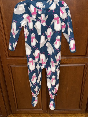 Lot Of 4 Carter /Disney 3T Toddler Girl Pjs Footie Sleepers Fleece Sleep Dress - Picture 4 of 23