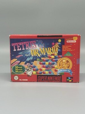 Tetris & Dr Mario Super Nintendo SNES OVP CIB -guter Zustand-