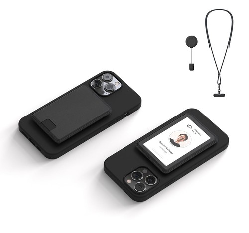 DuoFlip Flippable Magnetic ID Card Holder, MagSafe Phone Wallet with Lanyard,...
