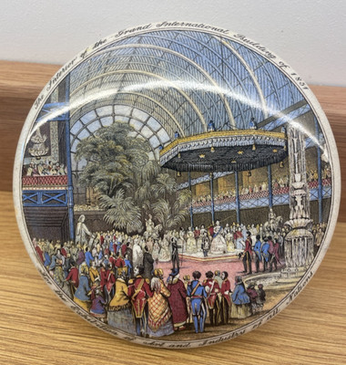 Antiker Pratt großer Topfdeckel Prattware Öffnung tolle Ausstellung 140 (147) um 1851