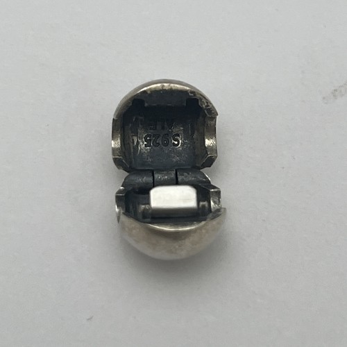 PANDORA STERLING SILVER 925 PLAIN SPHERE CLIP CHARM #791000 - Picture 2 of 4