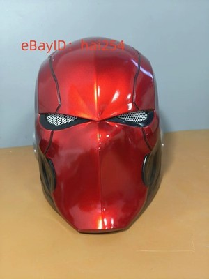 Red Hood Helmet 1/1 Wearable Cosplay Mask LED Eye Light Unbranded Halloween Prop