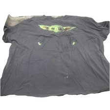 Mad Engine Star Wars The Mandalorian Baby Yoda Graphic T-shirt Mens 3XL Gray.