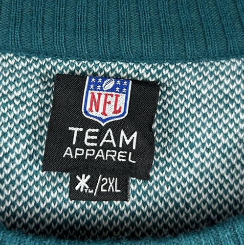 Neu mit Etikett Philadelphia Eagles Pullover 2XL grün NFL Football hässlicher Weihnachtspullover - Bild 2 von 7